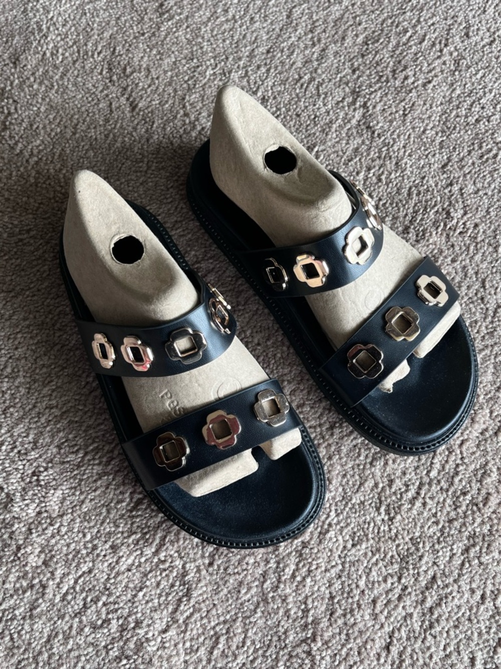 NWT Black Nicole Miller Women's Slide Sandals